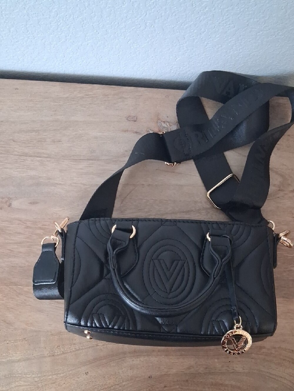 Quilted Black Top-Handle Womens Satchel - Picture 3 of 6
